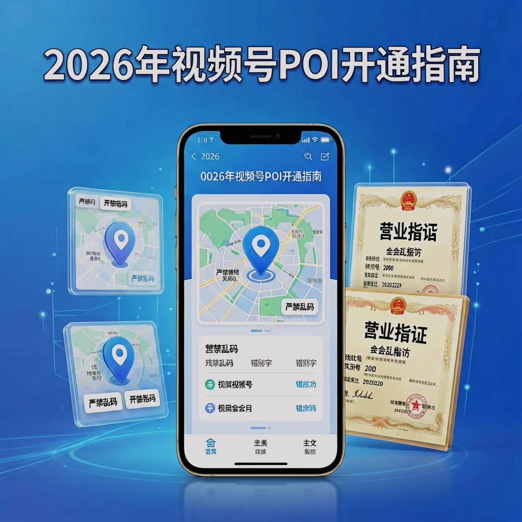 2026年视频号POI开通条件全解析：账号、主体、类目与资质代办指南