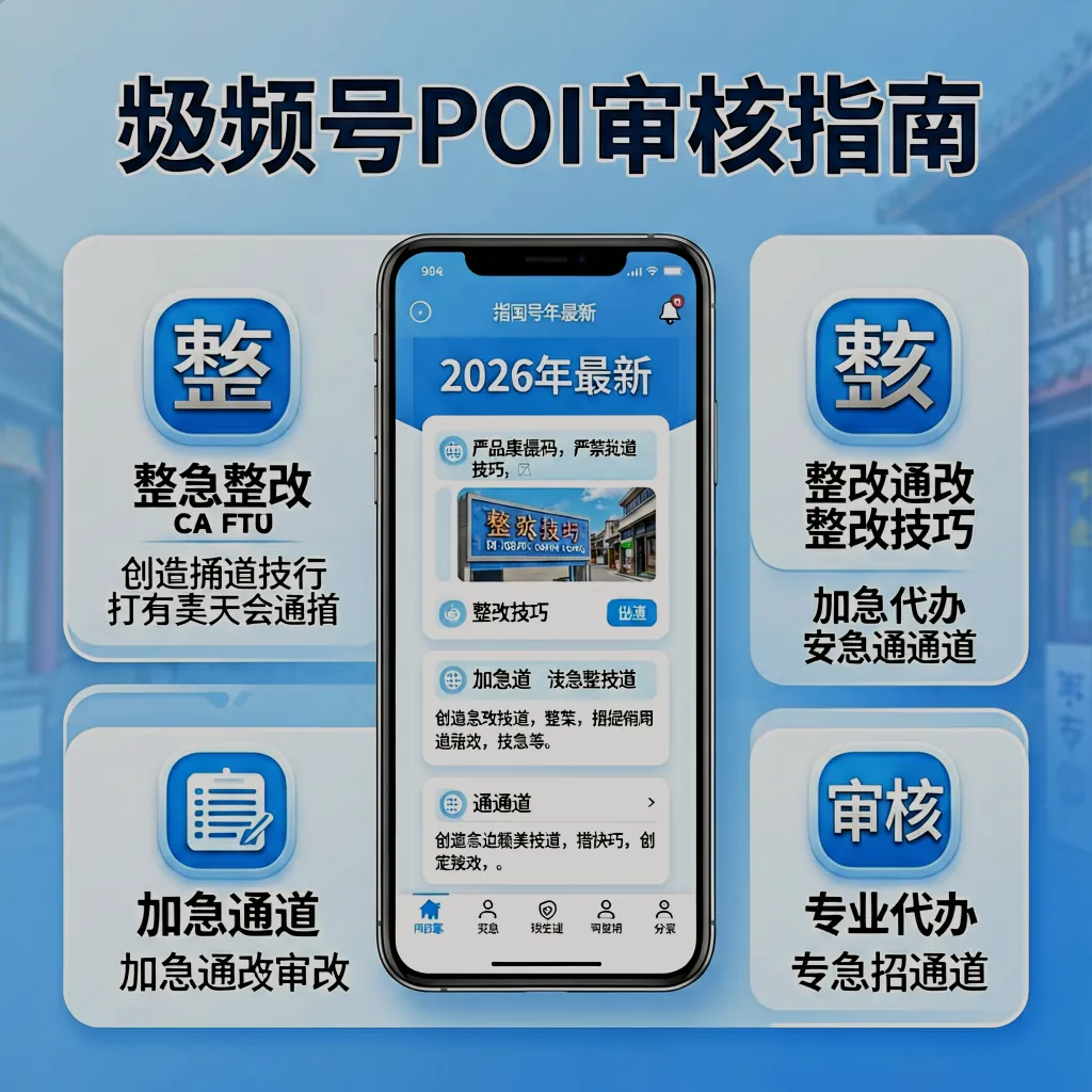 视频号POI审核不通过怎么办？2026年最新整改指南与加急技巧